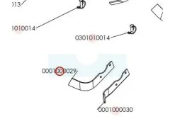 Couteau De Fraise Droit Pour Motobineuse Sarp (0001000029)