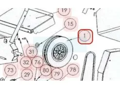 Poulie De Transmission Pour Scarificateur Sarp (0002020033)