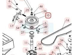Poulie De Lame Pour Tondeuse Débroussailleuse Sarp (0303000016)