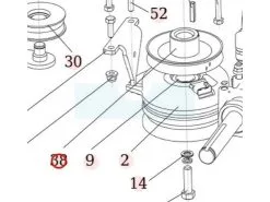 Poulie Sortie Moteur Pour Débroussailleuse Autoportée Roques & Lecoeur (N532151100)