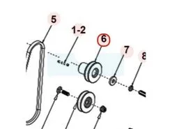 Poulie Moteur Pour Scarificateur Roques & Lecoeur (TTS0D1900000)